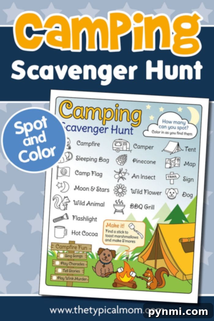 Wilderness Wonders Hunt 3 camping scavenger hunt for kids