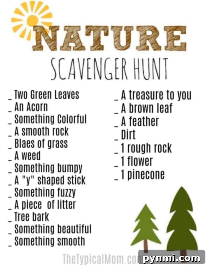 Wilderness Wonders Hunt 4 nature scavenger hunt printable