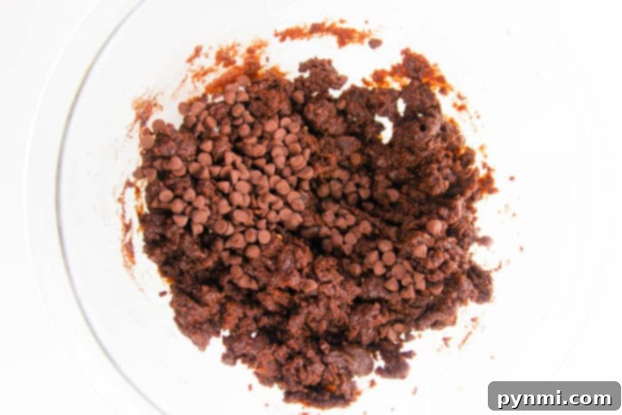 Spoon-Worthy Edible Brownie Batter 5 Homemade edible brownie batter in a serving dish, ready to eat