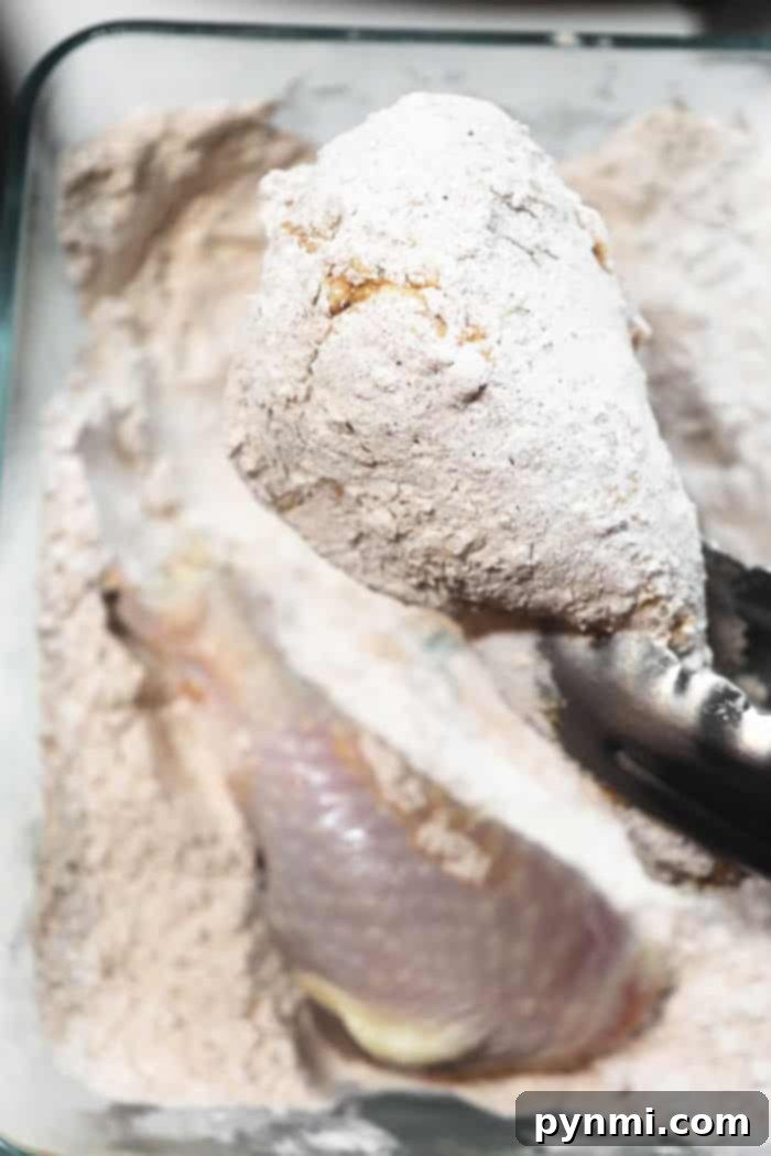 Gluten Free Air Fryer Chicken - coated and ready for the air fryer
