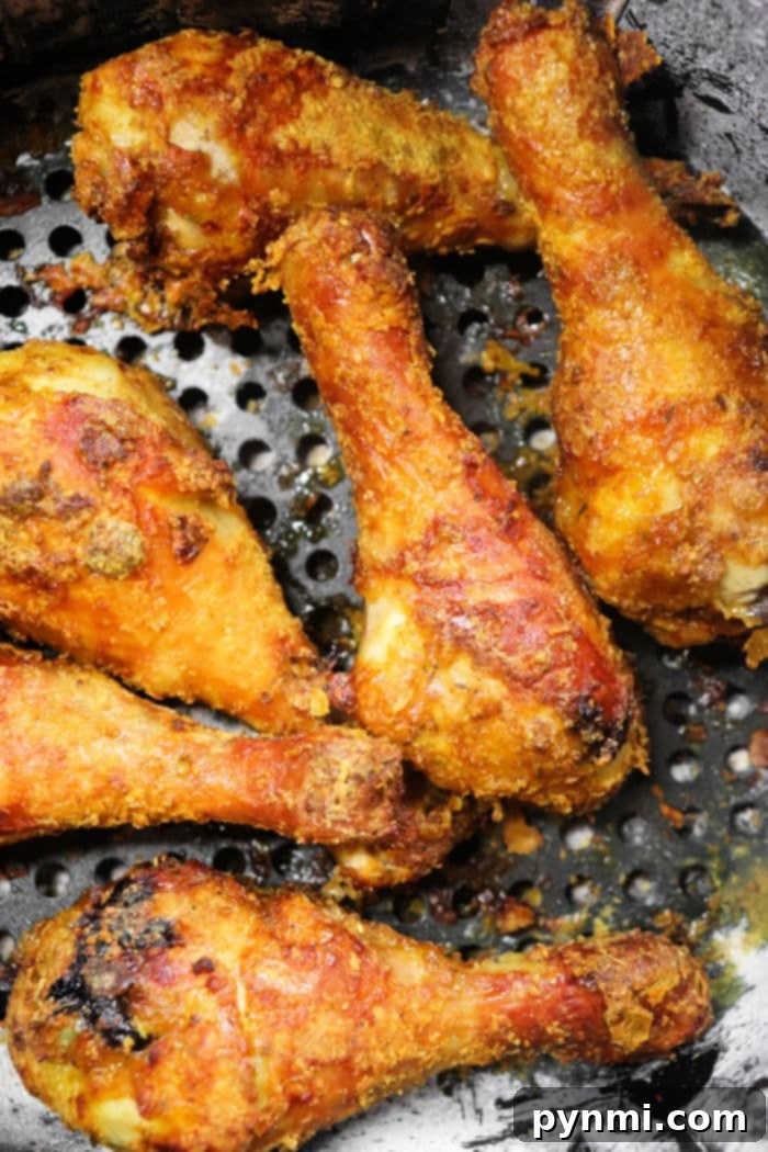 Fried Chicken in Air Fryer without Flour - ready to be served