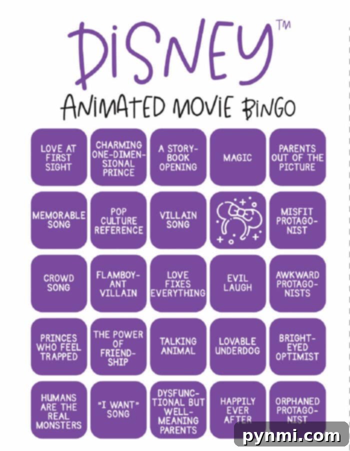 Free Disney Bingo Printables 5 disney bingo game