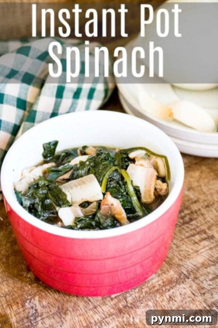 tender frozen spinach from instant pot