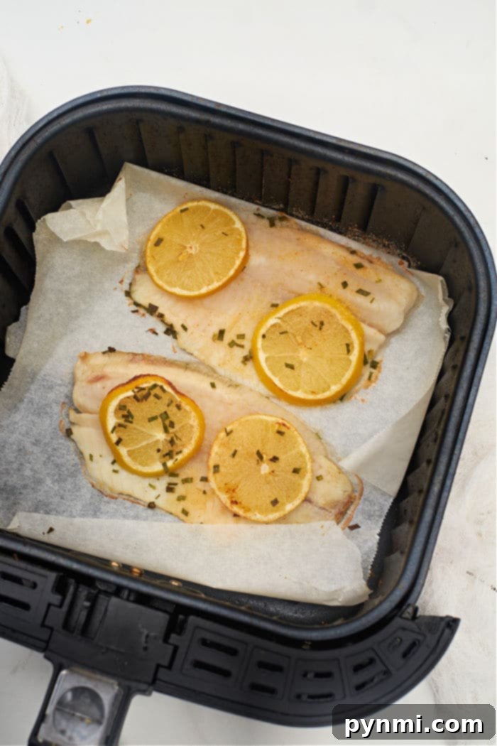 Crispy Air Fryer Frozen Tilapia 7 A simple and delicious way to cook frozen fish in an air fryer.