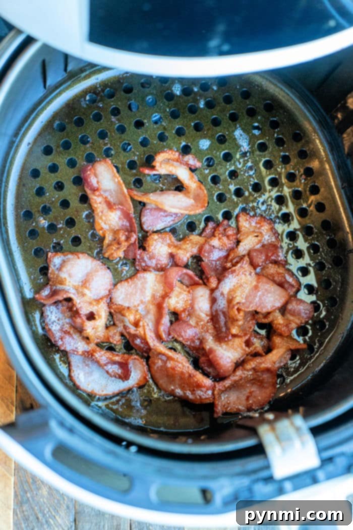 Skip the Thaw Air Fryer Frozen Bacon Perfection 6 Air Fryer Frozen Bacon and Eggs