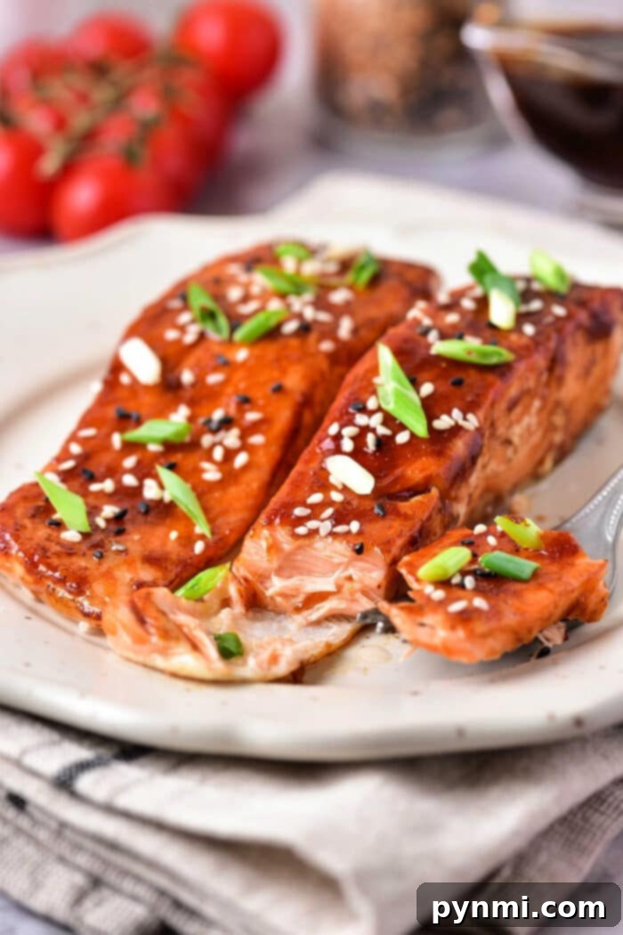 Teriyaki salmon air fryer