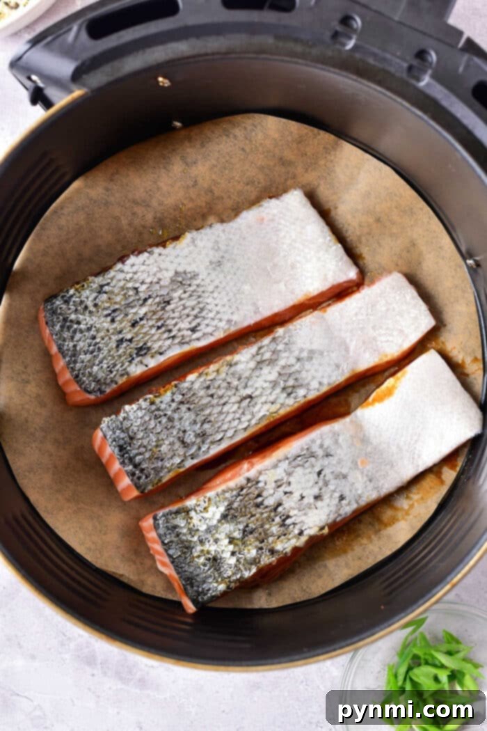 Air Fryer Salmon with Skin
