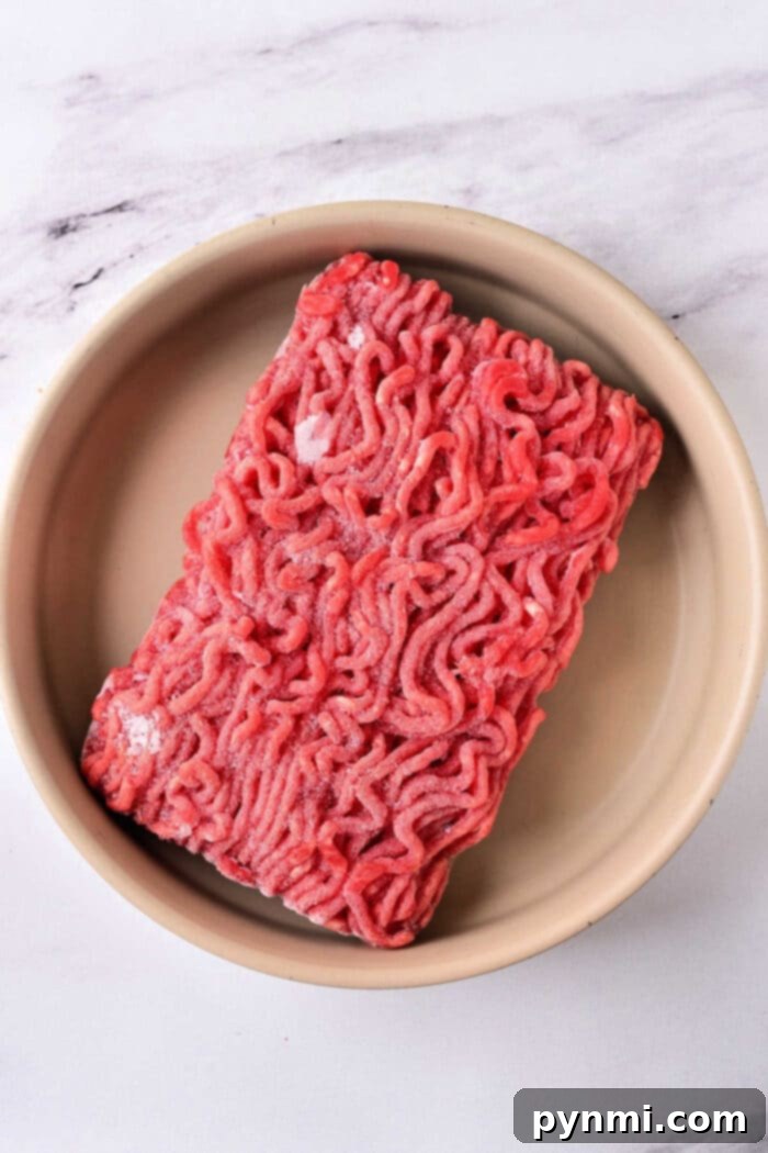 Thaw Ground Beef in Microwave process