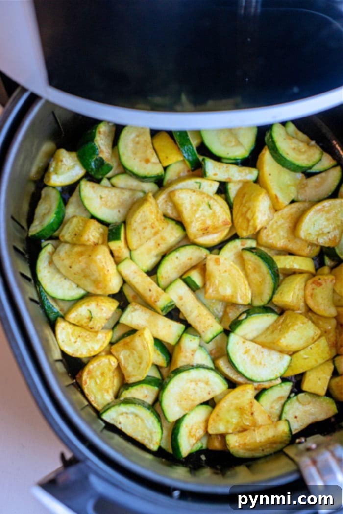 Ninja Foodi Squash and Zucchini, perfectly air-fried for a healthy meal