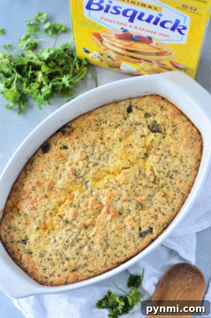 Delicious Breakfast Casserole ready to be served, perfect for any morning.