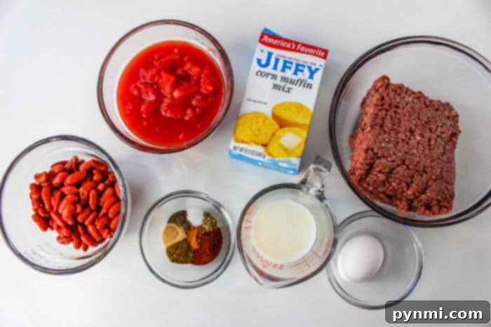 Ranch Hand's Cornbread Bake 3 Jiffy Cornbread Casserole with Ground Beef