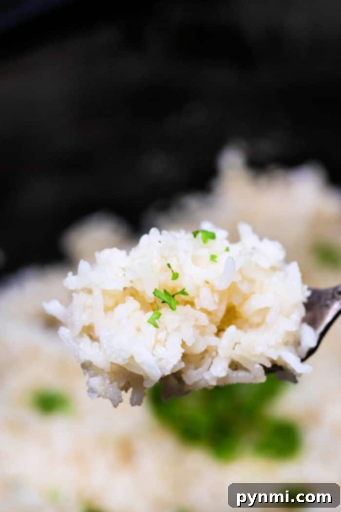 Effortless Slow Cooker White Rice 7 Rice in Slow Cooker