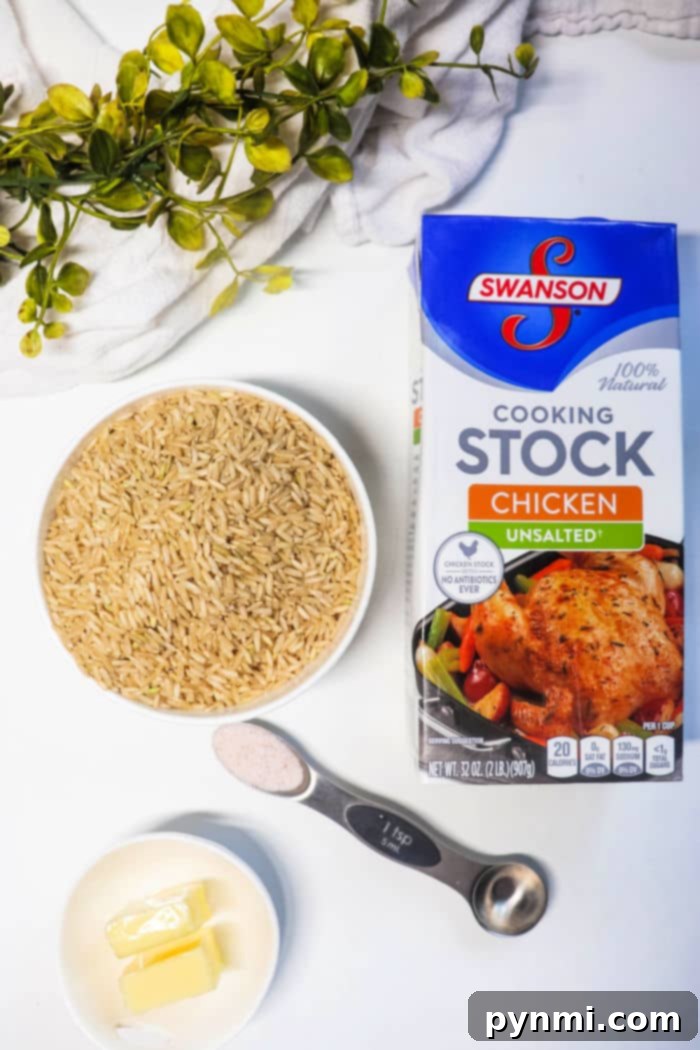 Effortless Slow Cooker Brown Rice Perfection 4 Crockpot Brown Rice served in a bowl, showing its fluffy texture and golden color.
