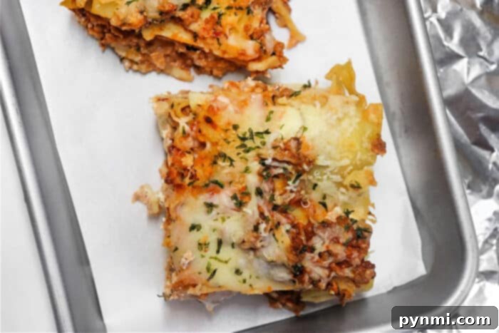 Reheat Lasagna in Air Fryer for a crispy finish
