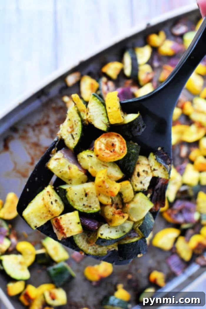 Golden Roasted Zucchini and Squash 7 How to roast Squash and Zucchini in the oven golden brown.