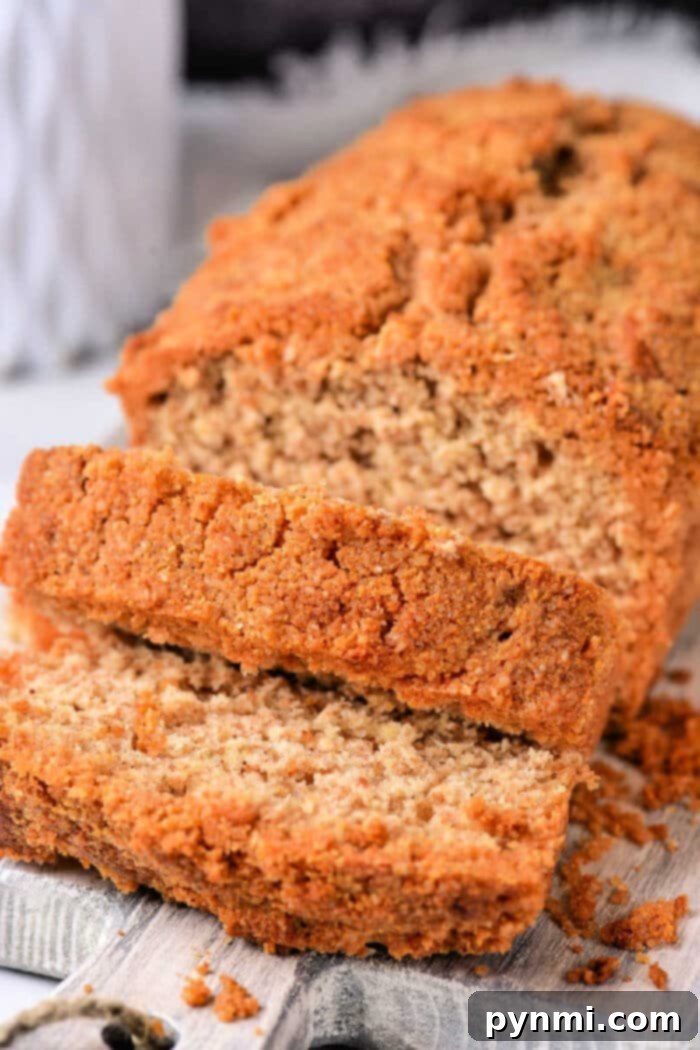 Coffee-Loaf-Cake-healthy - a close-up of a perfectly baked loaf with a golden crumb topping.