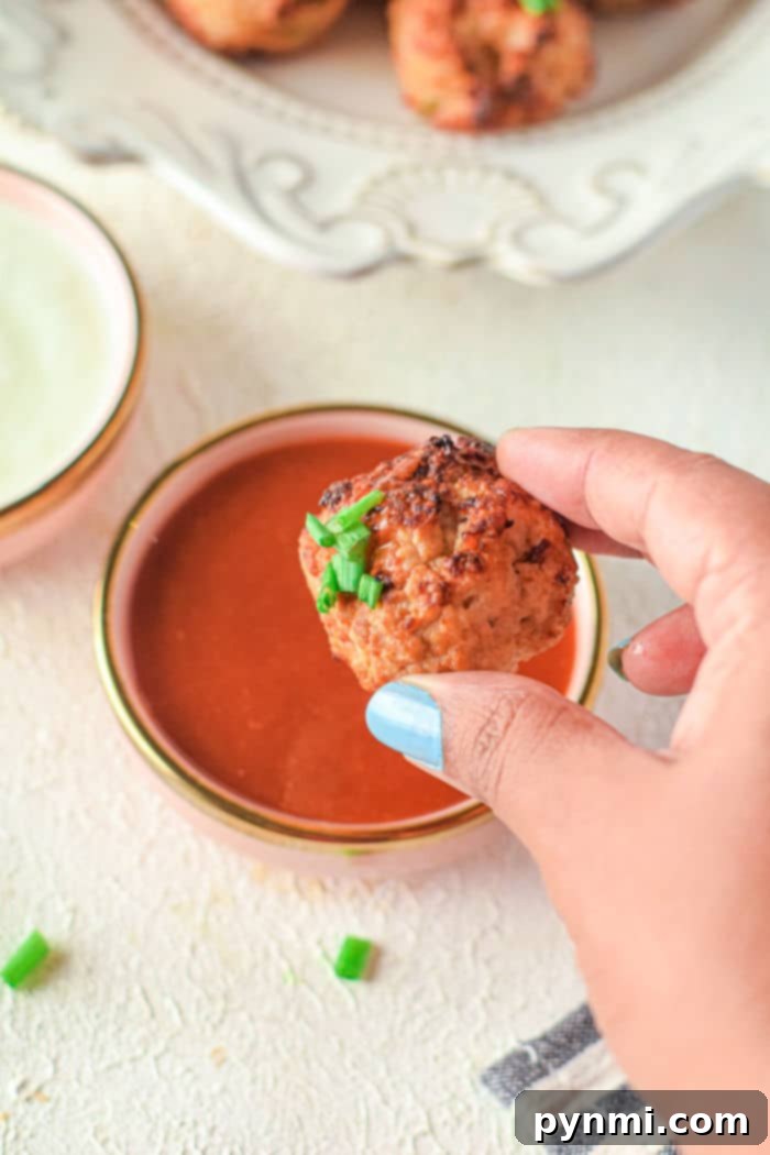 Crispy Air-Fried Chicken Meatballs 7 Ninja Foodi Chicken Meatballs in the air fryer basket.