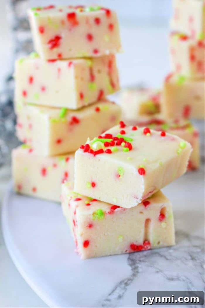White Chocolate Christmas Fudge