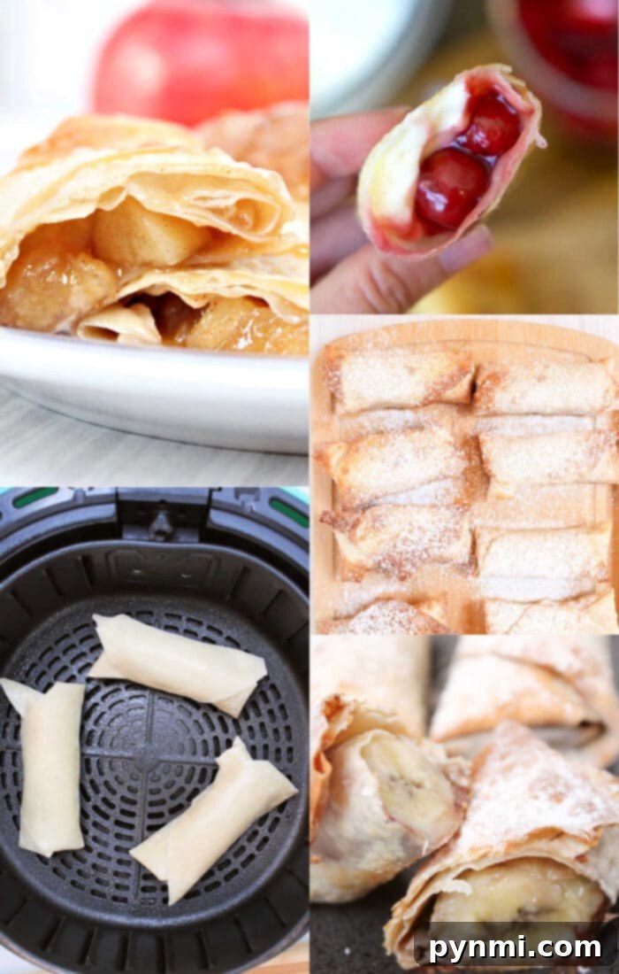 Crispy Dessert Delights 7 dessert egg rolls