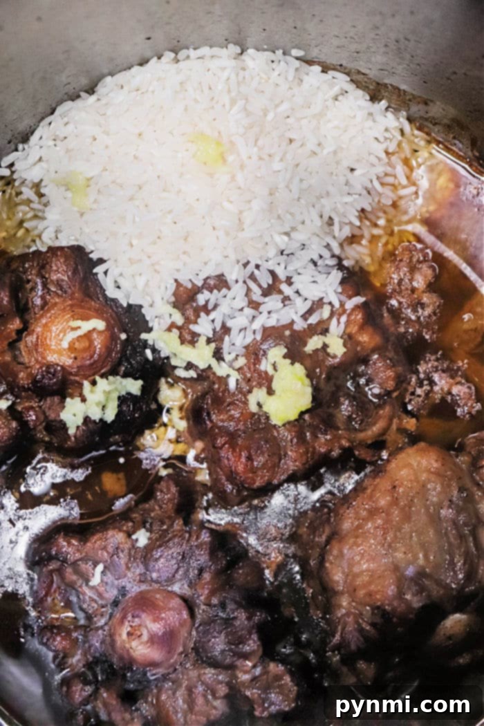 Slow-Cooked Oxtail and Rice 5 Classic Southern-style oxtail stew served in a deep bowl with a side of rice or cornbread