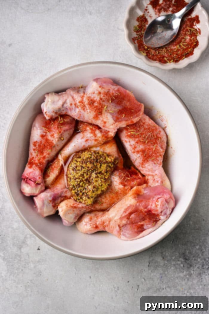 Sweet and Savory Mustard Chicken Delights 4 Mustard Chicken Legs