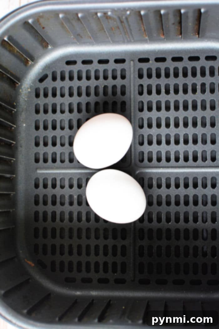 Soft Boiled Eggs in Air Fryer, ready to serve