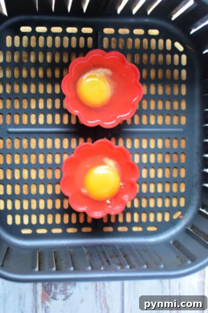 Ninja Foodi Soft Boiled Eggs in silicone cups