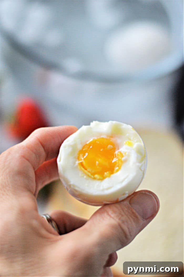 Soft Boiled Egg in Microwave - The quickest way to make a runny yolk egg.