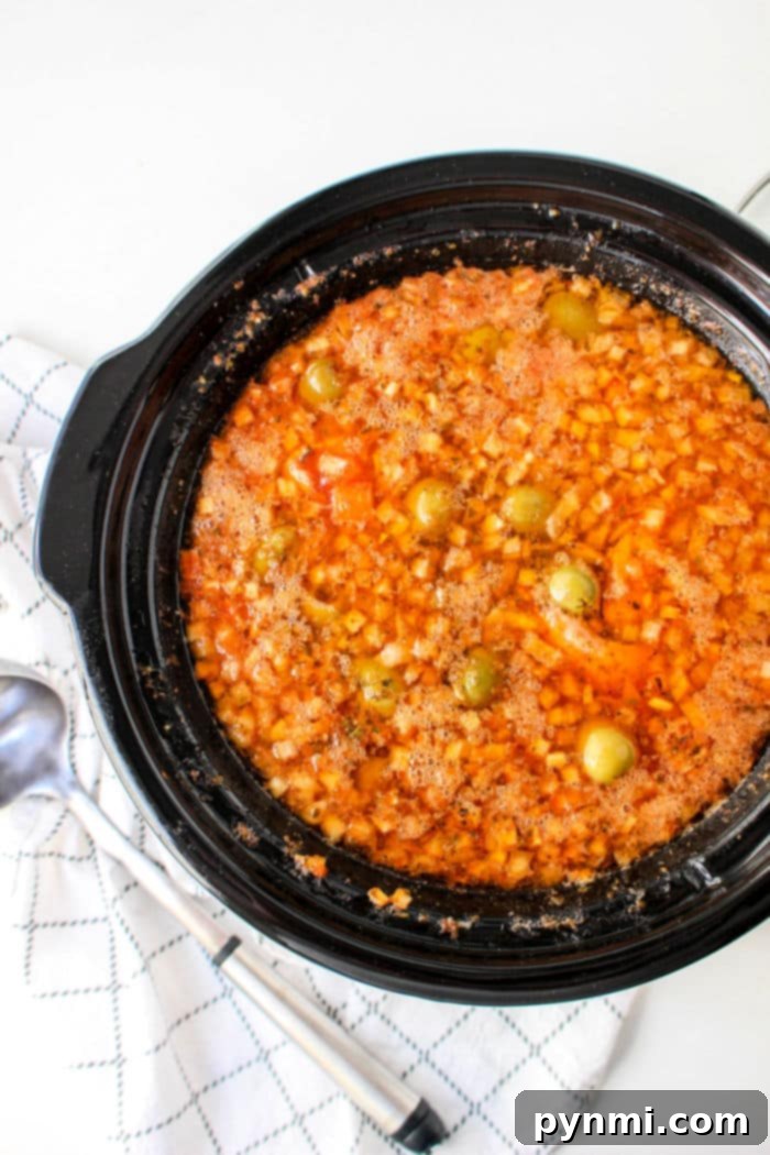 Hearty Chicken Stew 8 Slow Cooker Pollo Guisado ready to serve