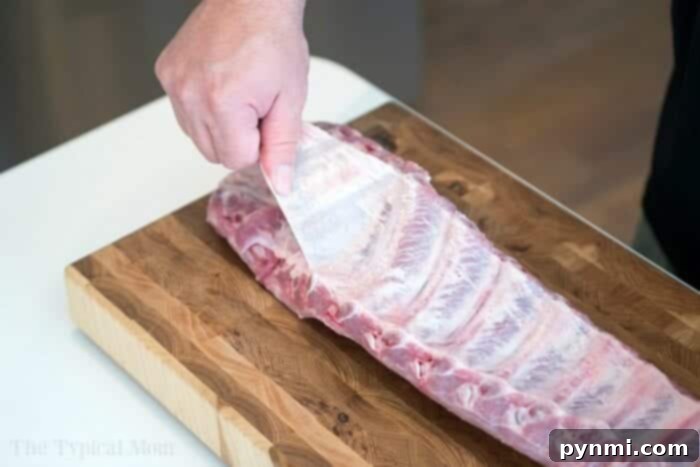 Expert technique for removing membrane from ribs