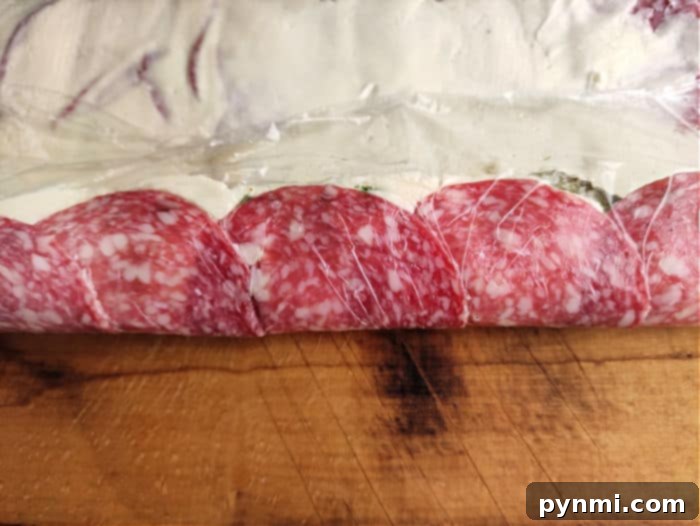 Zesty Salami Pickle Pinwheels 6 Pickle Pinwheels on a Platter