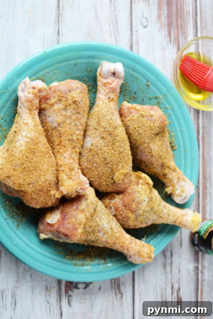 Succulent Grilled Chicken Drumsticks 4 Chicken Drumsticks Grilling on a Gas Grill