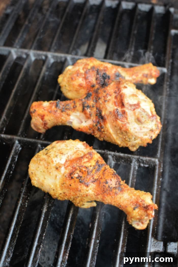 Succulent Grilled Chicken Drumsticks 6 Grilling Drumsticks on the BBQ