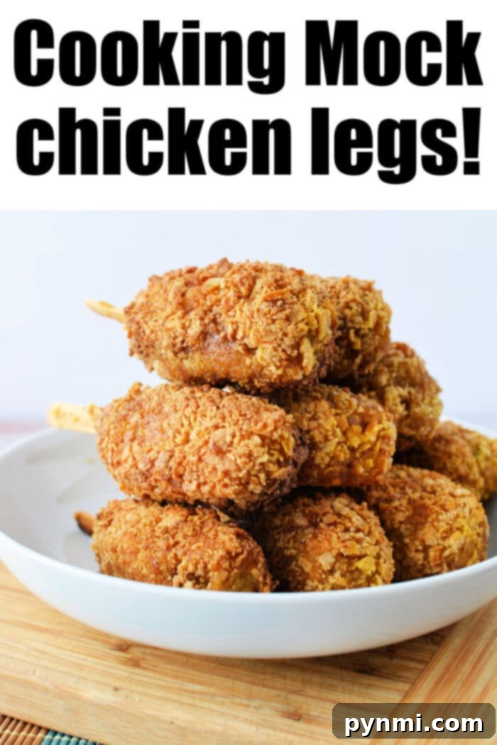 Delicious Homemade Vegan Drumsticks 6 Mock Chicken Legs with Gravy