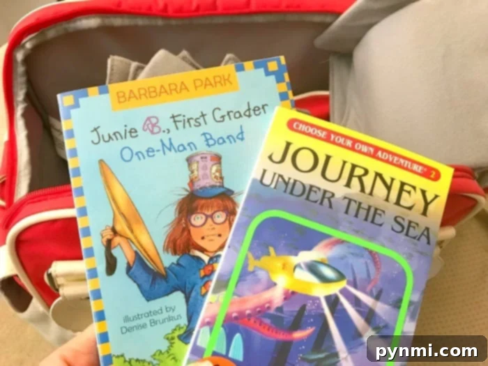 Popular AR Level Books for Young Readers: Junie B. Jones and Magic Treehouse Two children's books are displayed: Junie B. First Grader and Journey Under the Sea, both identifiable by their accelerated reader levels by color, making it easy for young readers to find a perfect match for their reading journey.
