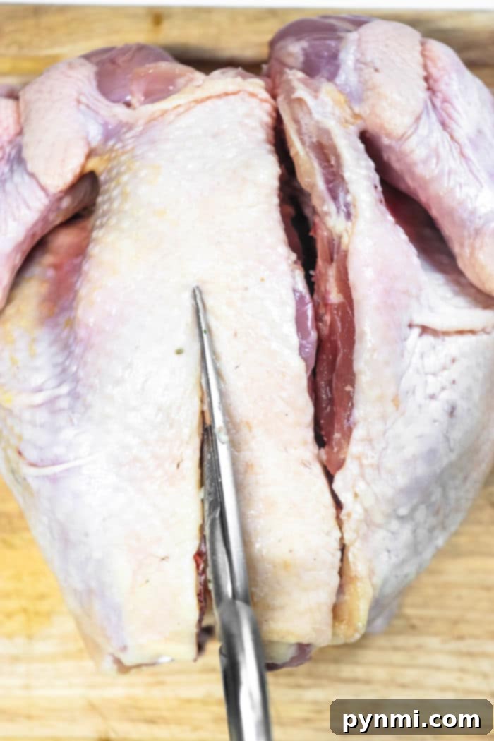 How to Cut a Spatchcocked Chicken