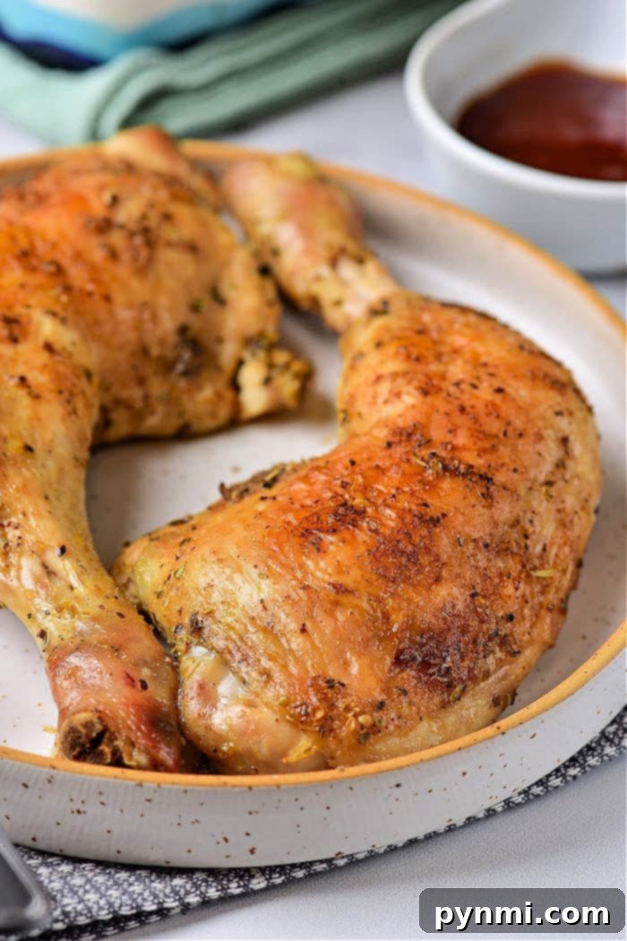 Smoked Chicken Quarters on a Smoker Grate, Close-up