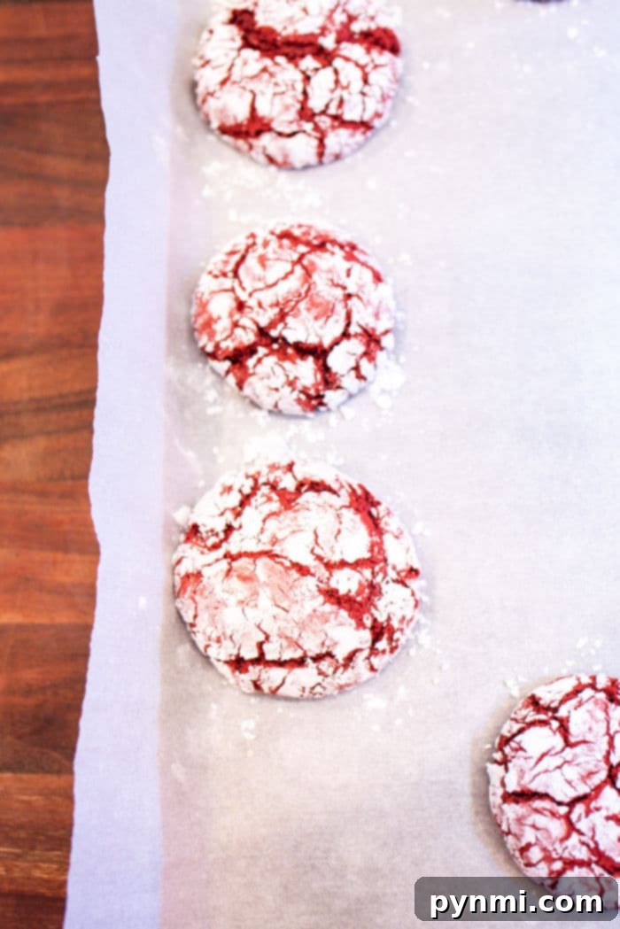 Red Velvet Crinkle Cookies from Cake Mix 7 Red Velvet Cookies