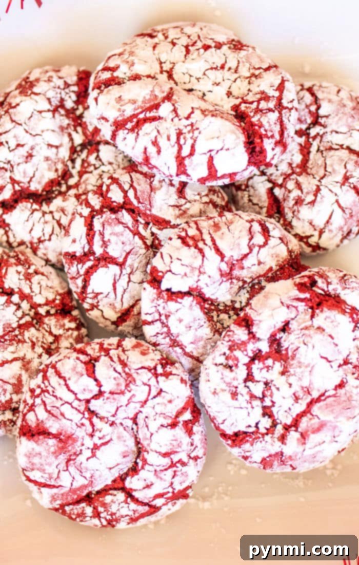 Red Velvet Crinkle Cookies from Cake Mix 8 Red Velvet Crinkle Cookies