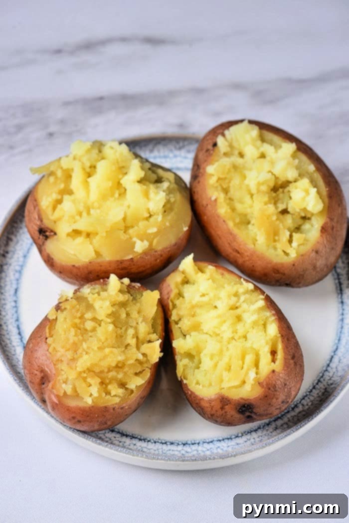 Instant Pot Red Potatoes - cooked whole and ready to serve or stuff