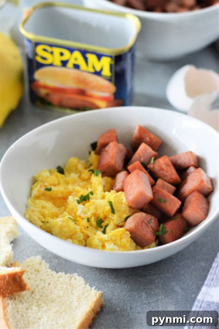 How Long to Cook Spam, showing different sized pieces