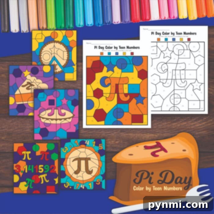 coloring pages pi day