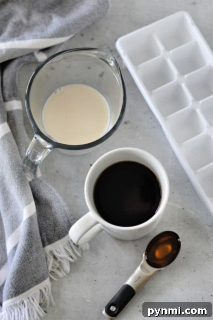 A close-up of a homemade frozen coffee with a rich, smooth texture, hinting at the perfect blend.