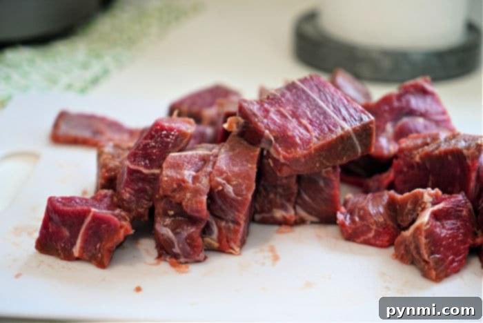 Cubed Beef for Skewers