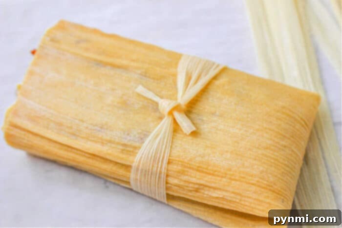 A selection of delicious homemade Instant Pot Tamales, perfectly wrapped and ready to be enjoyed.