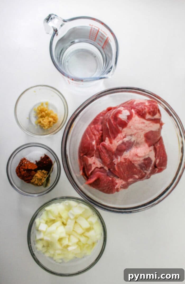 Pork for Tamales - Traditional Mexican Dish