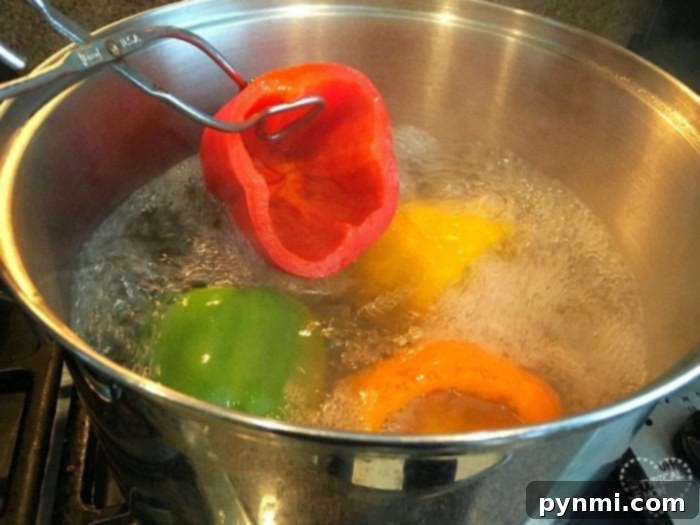 Secrets to Perfectly Cooked Stuffed Peppers 3 How to blanche peppers
