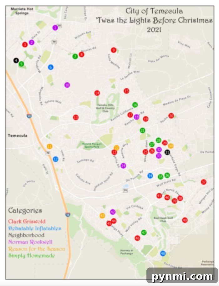 temecula christmas lights map