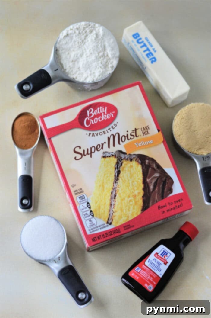 Yellow Cake Mix Coffee Crumble 3 Delicious Coffee Cake made with Cake Mix, showcasing its moist texture and streusel.