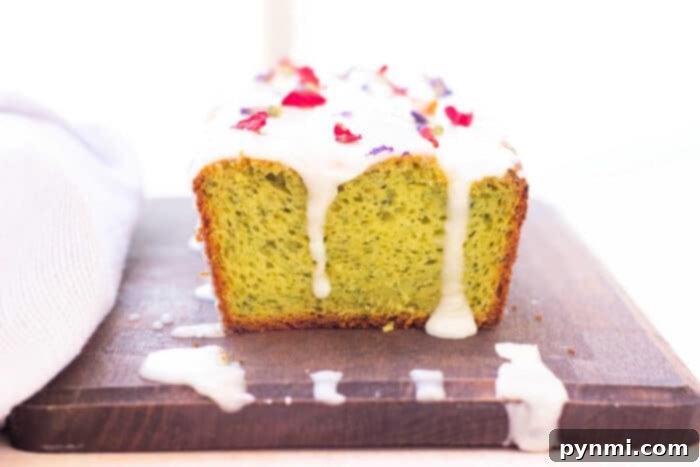 Green Goddess Avocado Cake 7 A perfectly baked loaf of avocado bread, fresh from the oven, offering a glimpse into the wholesome and delicious possibilities of baking with avocado.